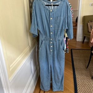 Free People Denim Jumpsuit Size Small